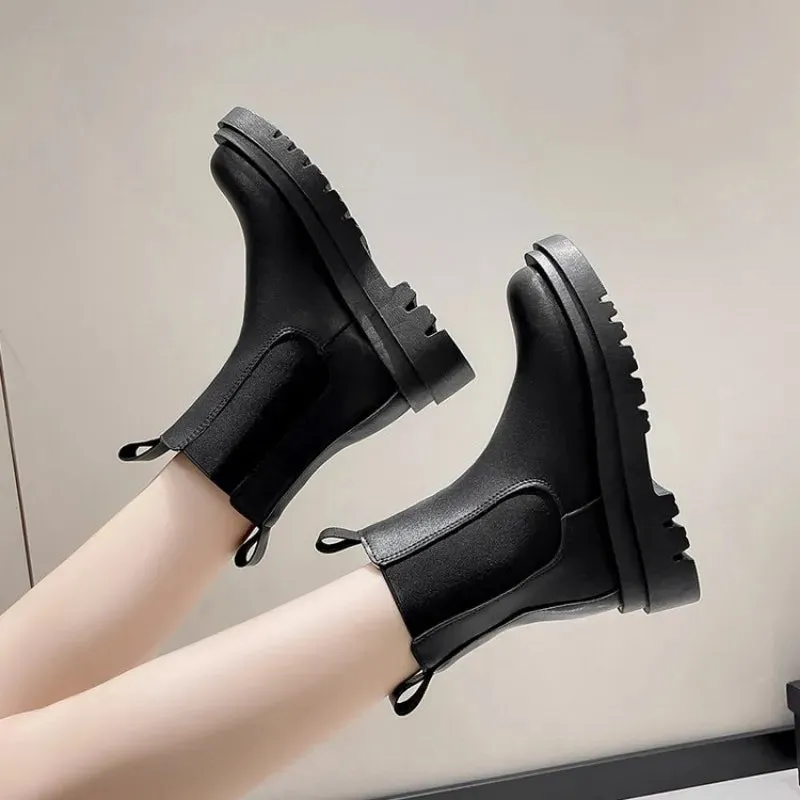 2024 New Thicken Winter Knight Boots Women Knee High Long Square Heel Motorcycle Boots