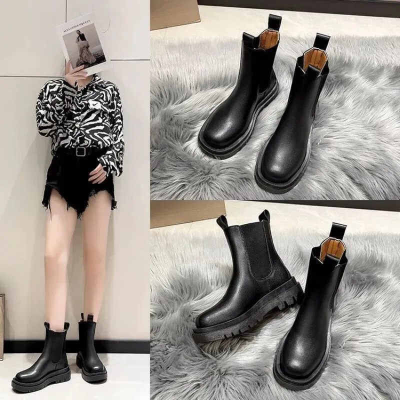 2024 New Thicken Winter Knight Boots Women Knee High Long Square Heel Motorcycle Boots