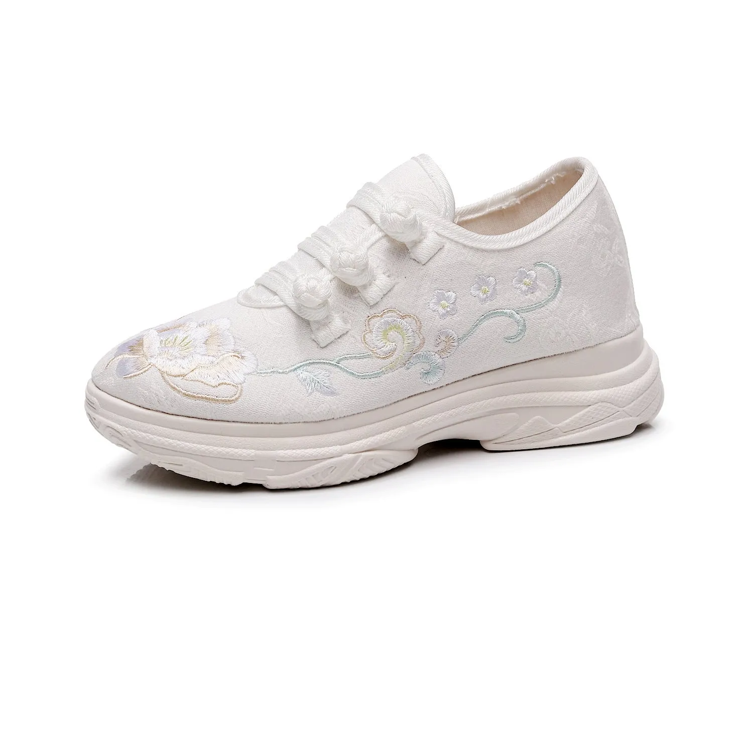 Arts Embroidered Old Beijing Cloth Thick Canvas Shoes