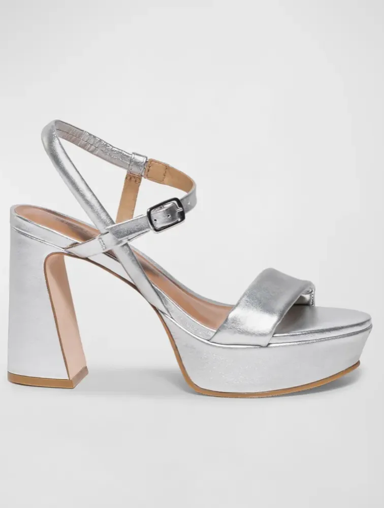 Bernardo Ventura Strap Platform Silver