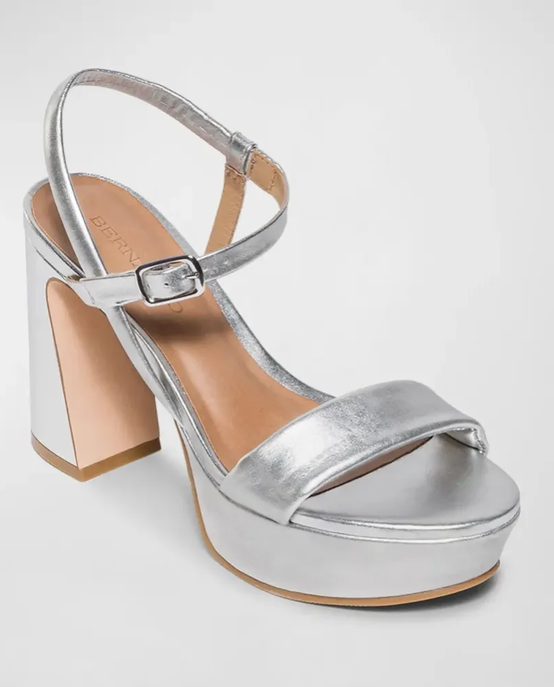 Bernardo Ventura Strap Platform Silver