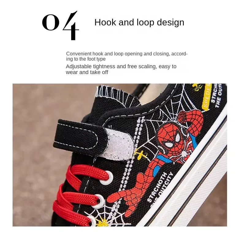 Boys Canvas Shoes - Boys Spiderman Anti-slip Soft Bottom Canvas Shoes