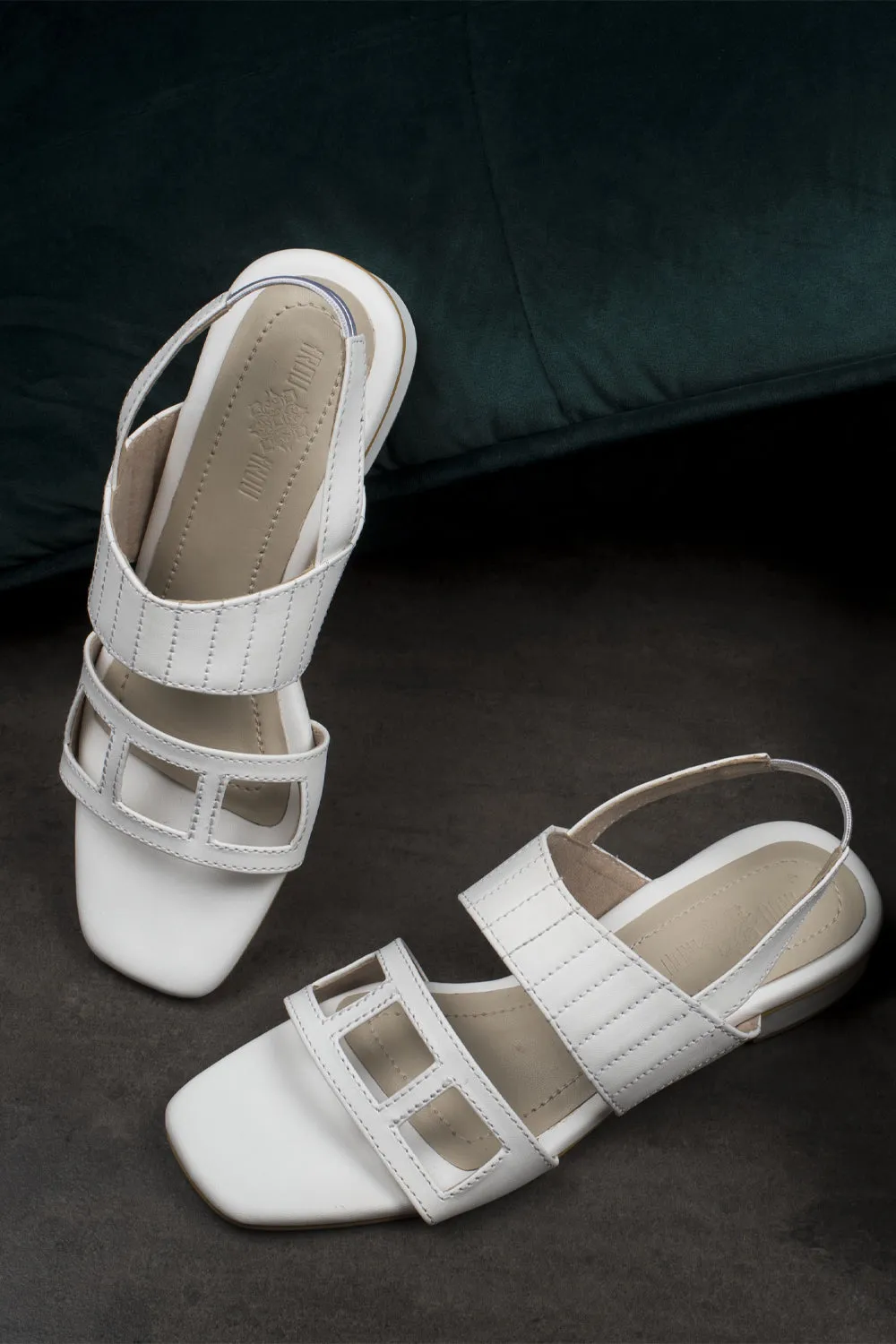 Bria Sandals, White