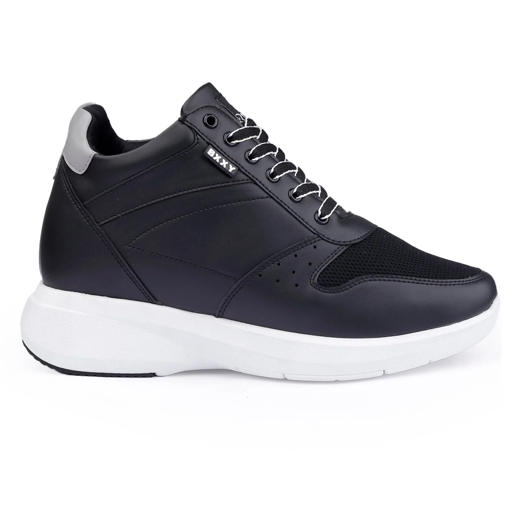 Bxxy Men's 3.5 Inch Hidden Height Increasing/ Elevator  Casual Lace up And Ankle Shoes With Pu Material