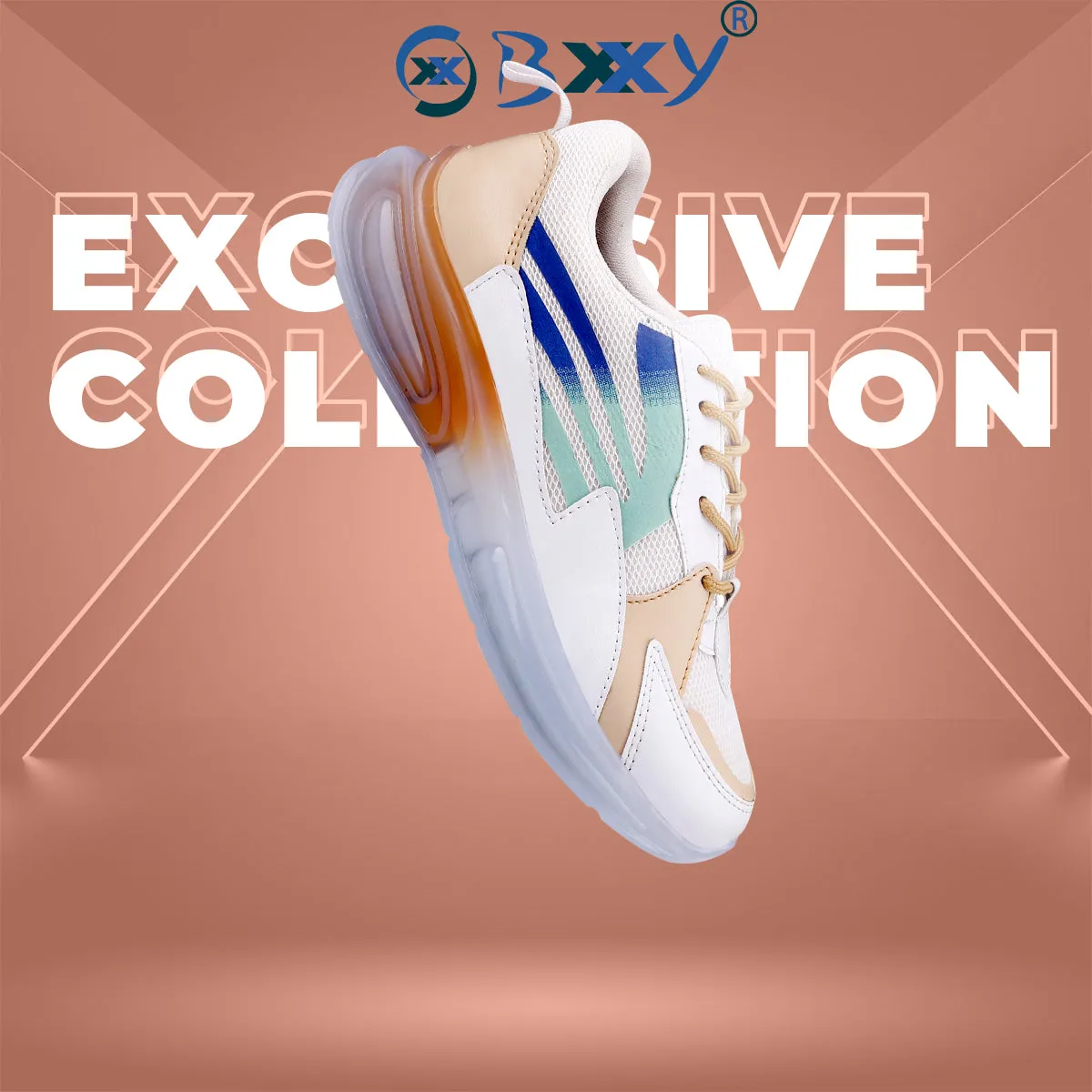 Bxxy's Rich Look Lace-up Sports Shoes for Men