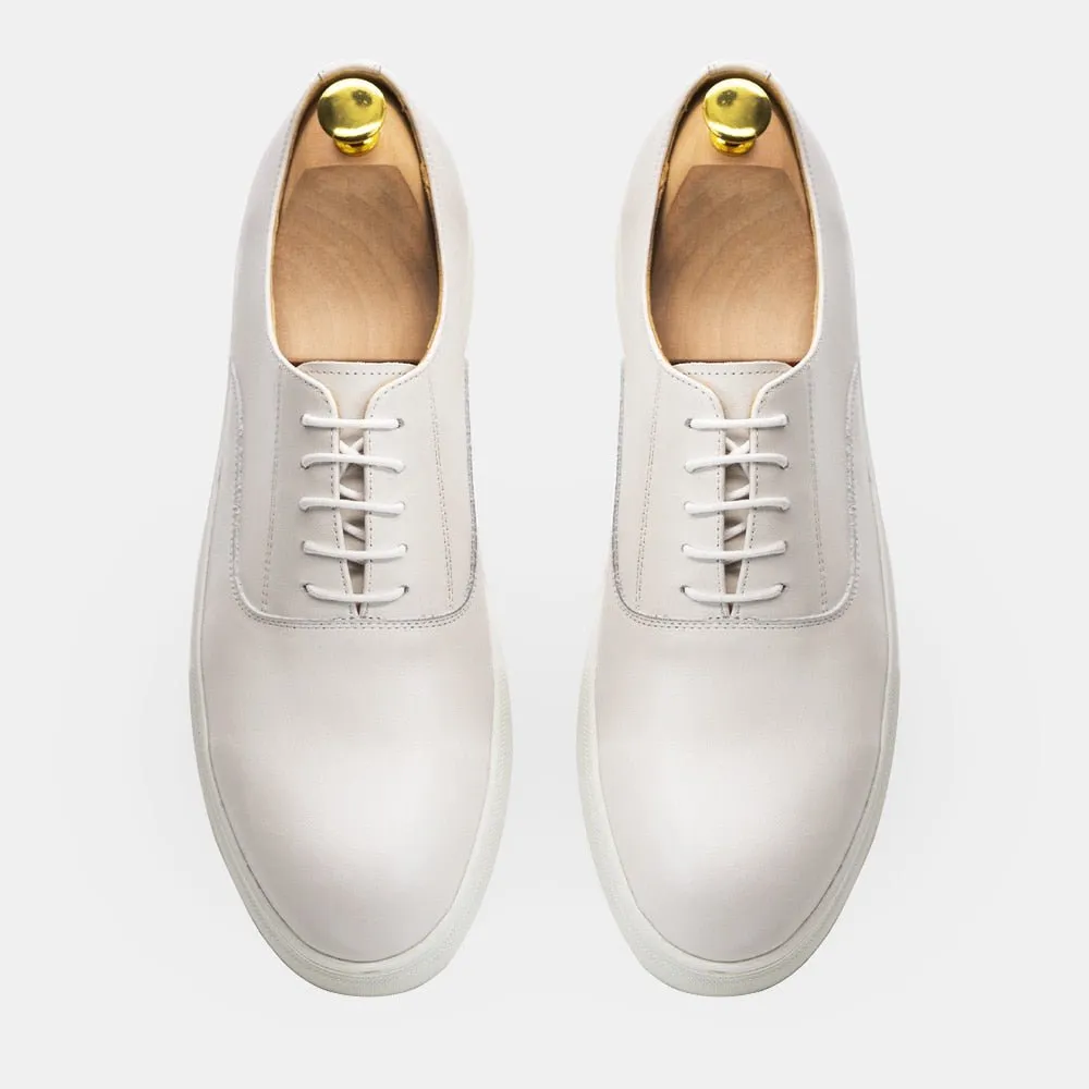 Comfortable Cowhide Lace-up Derby Sneaker