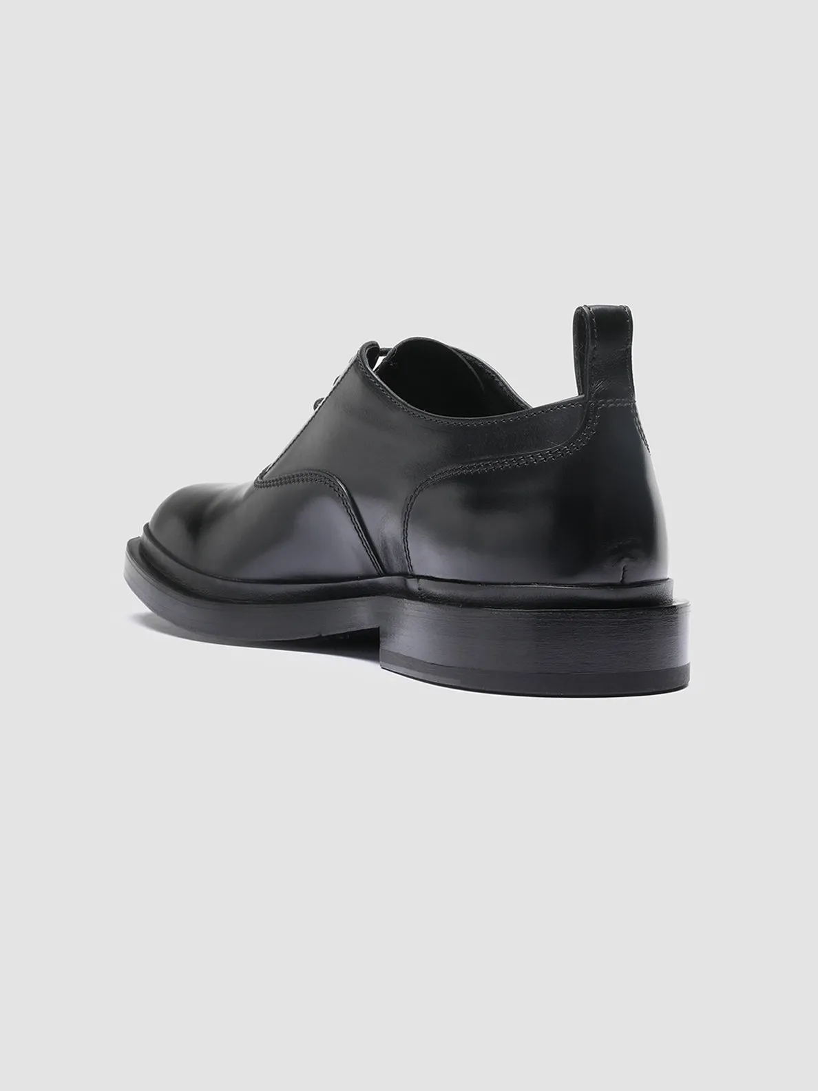 CONCRETE 002 - Black Leather Oxford Shoes