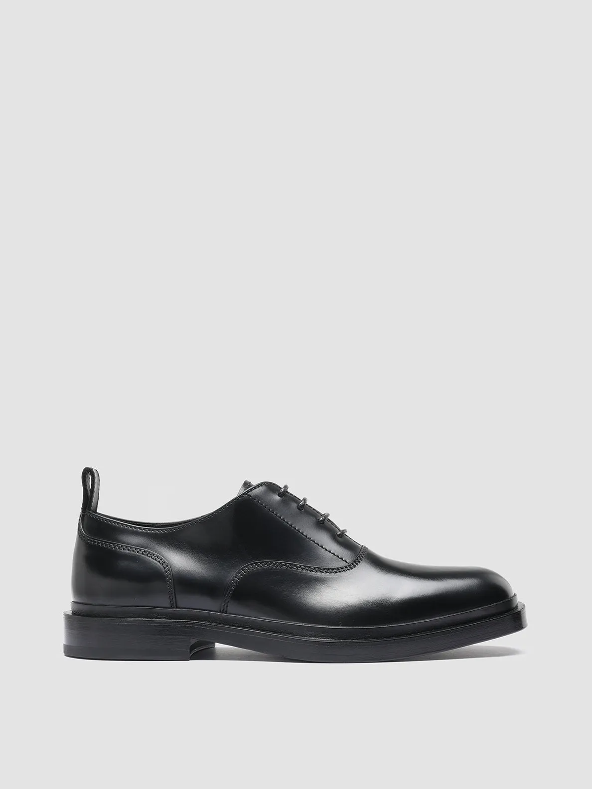 CONCRETE 002 - Black Leather Oxford Shoes