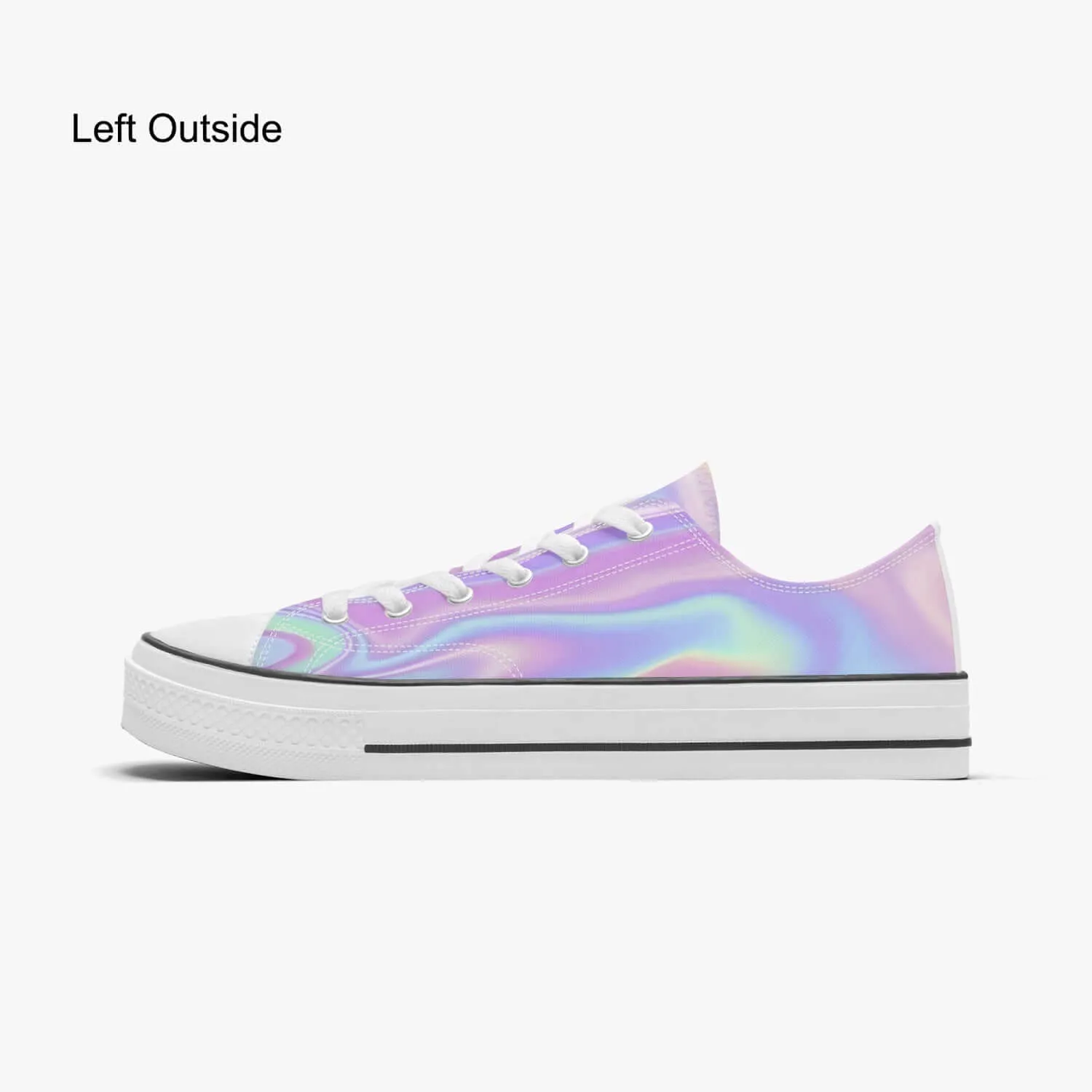 Custom Pastel Tie Dye Psychedelic Low Canvas Shoes