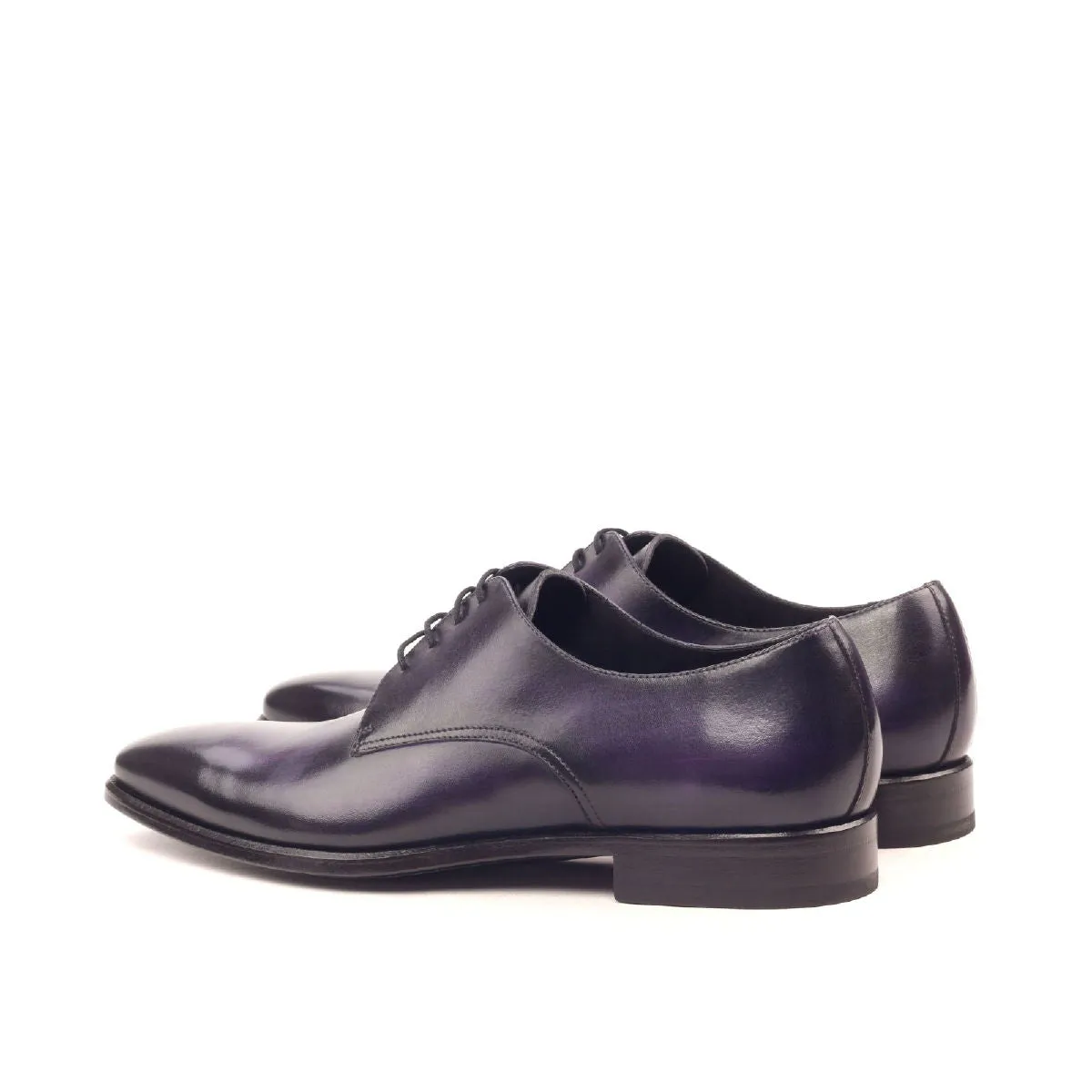 DapperFam Vero in Purple Men's Hand-Painted Patina Derby