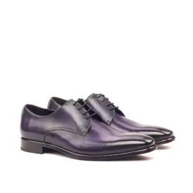 DapperFam Vero in Purple Men's Hand-Painted Patina Derby