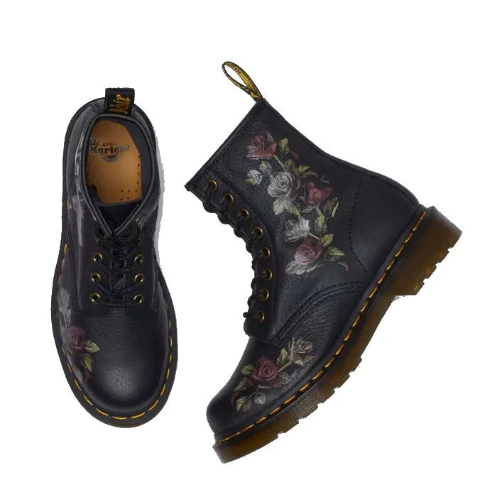 Dr Martens - 1460 Decayed Roses Womens Black Boot