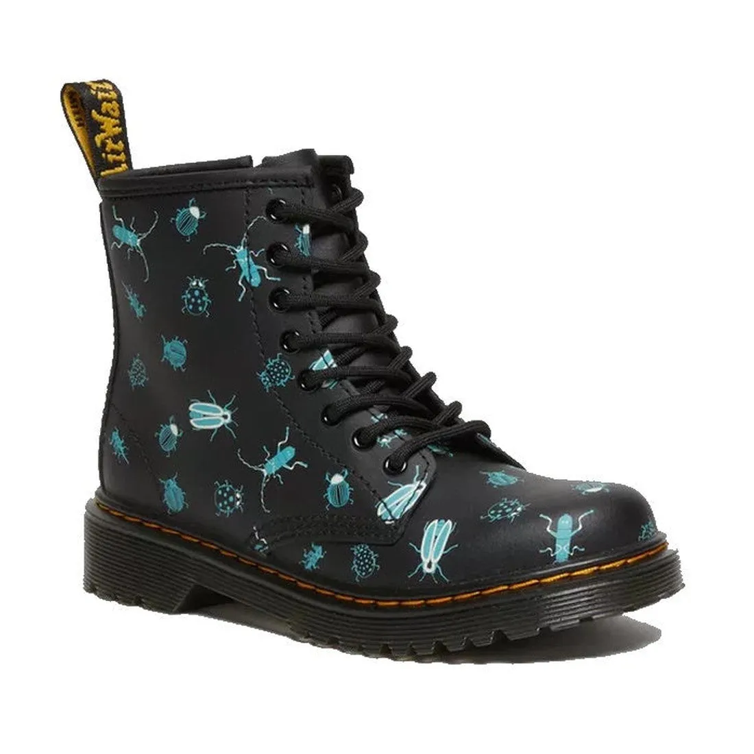 Dr Martens kids - 1460 J Black Woodland Bugs Glow In The Dark