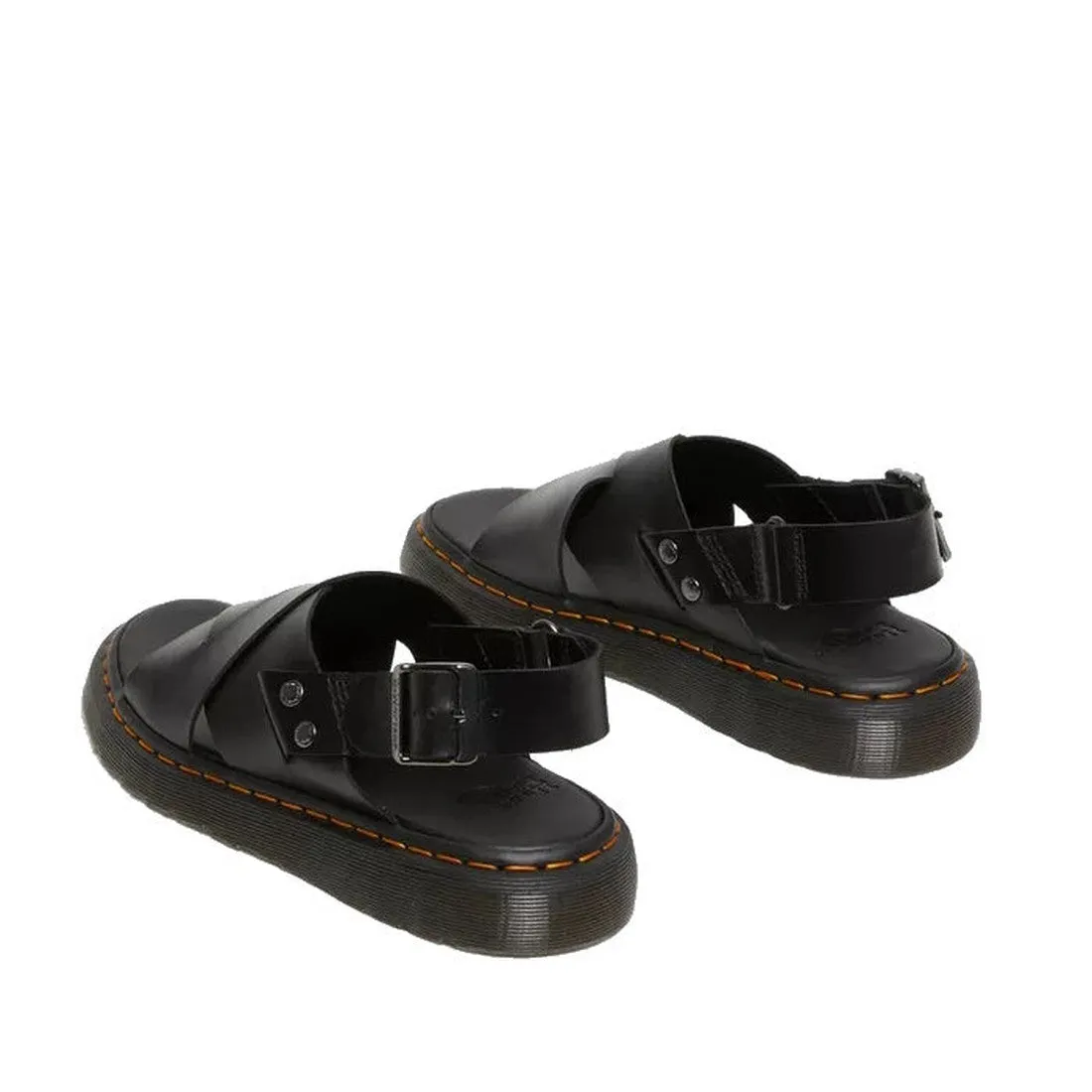 Dr Martens - Zane Black Brando Leather Sandal with Back Strap