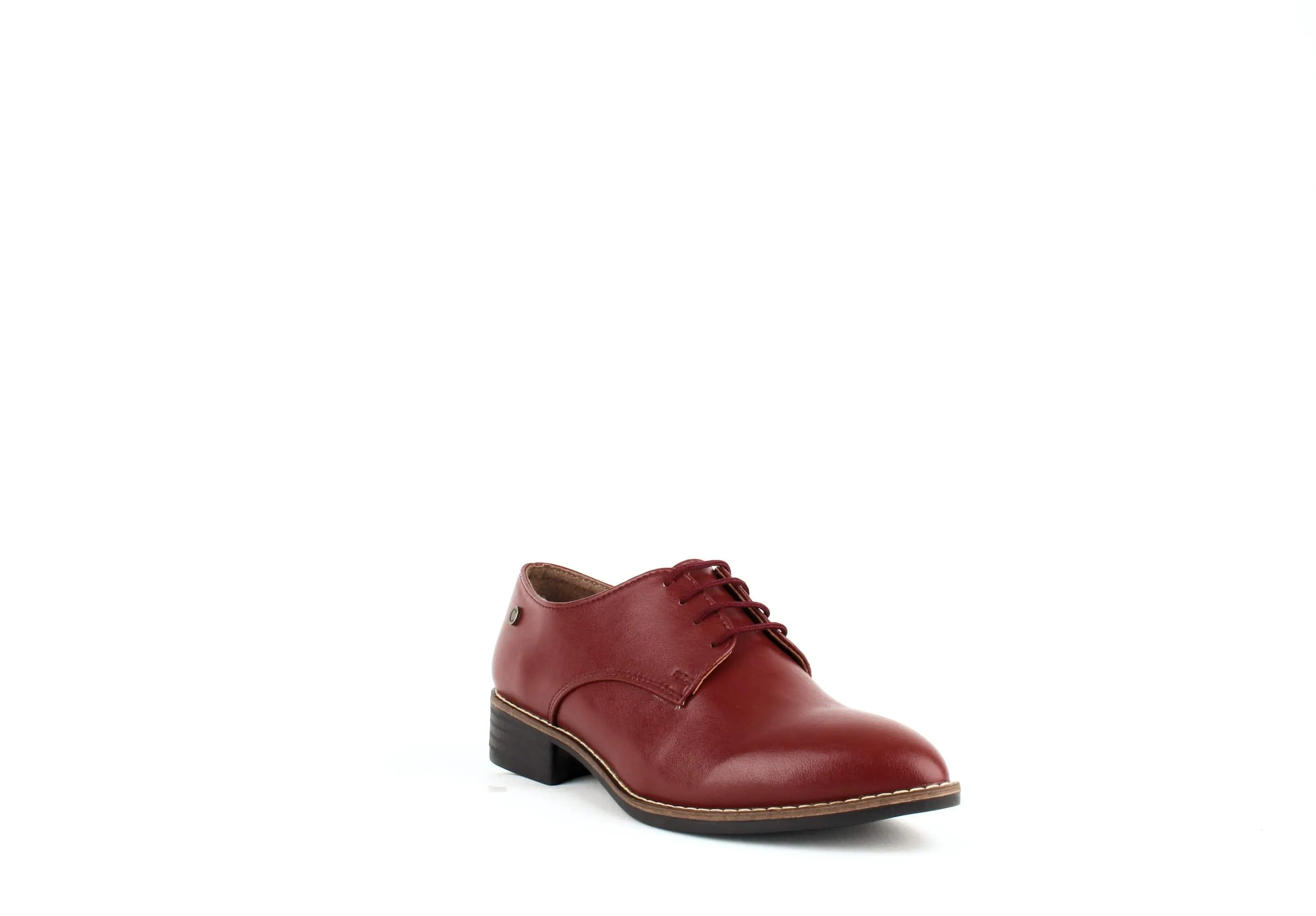 Esther Desserto® Cactus Leather Vegan Derby Shoe | Red