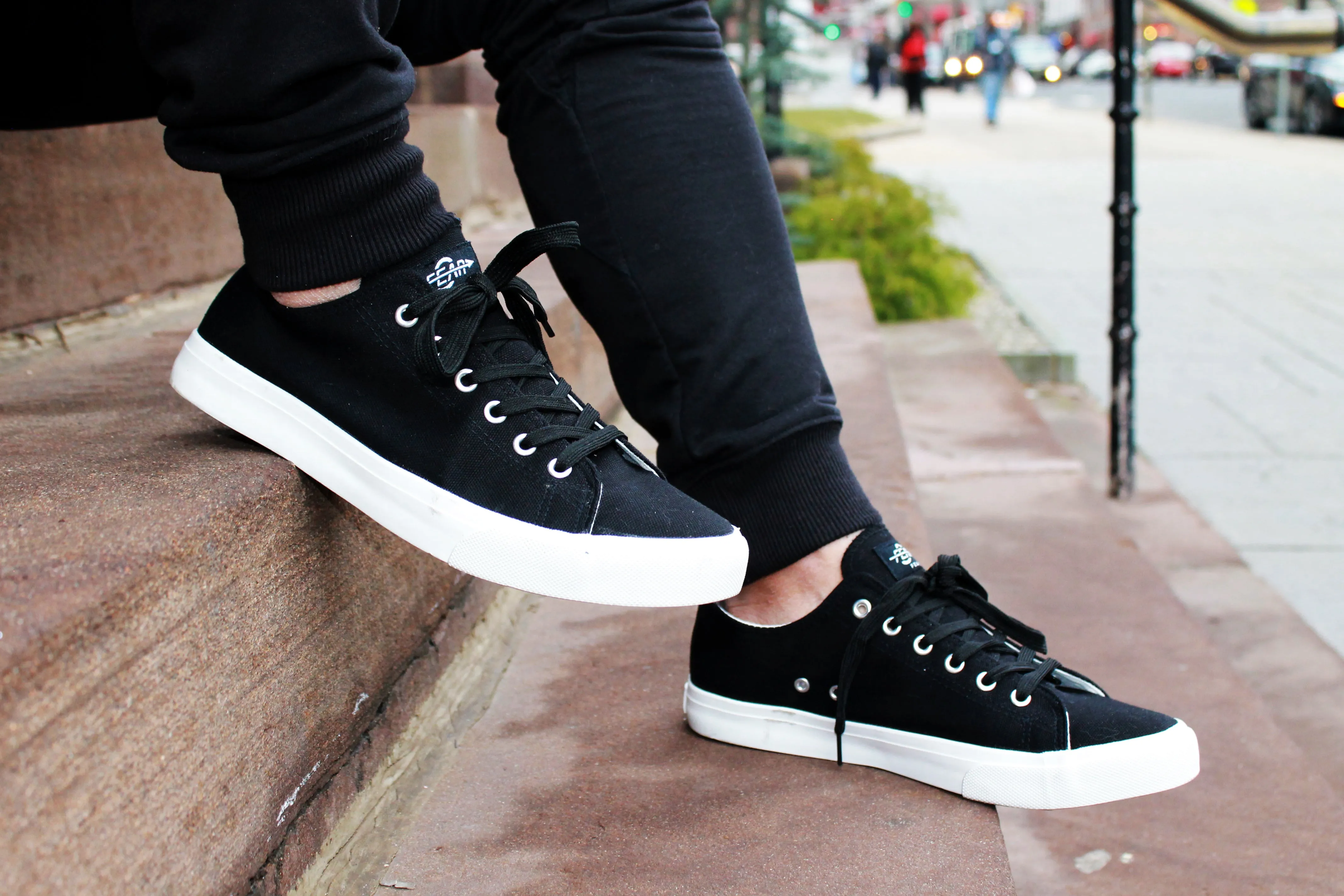 Fear0 NJ Retro Black/White Canvas Shoes Sneakers Unisex Size