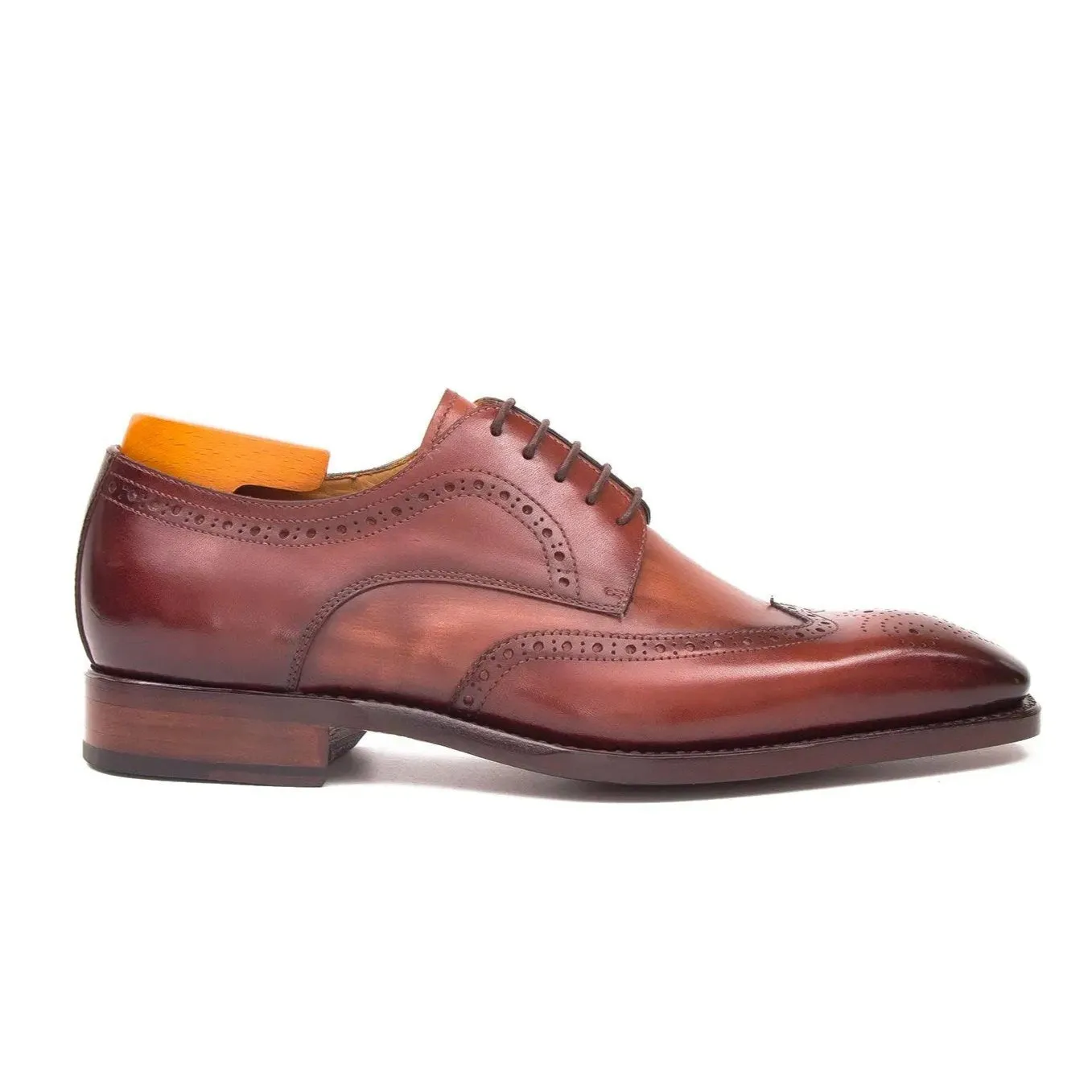 Goodyear welt derby shoes Brogue style Brown