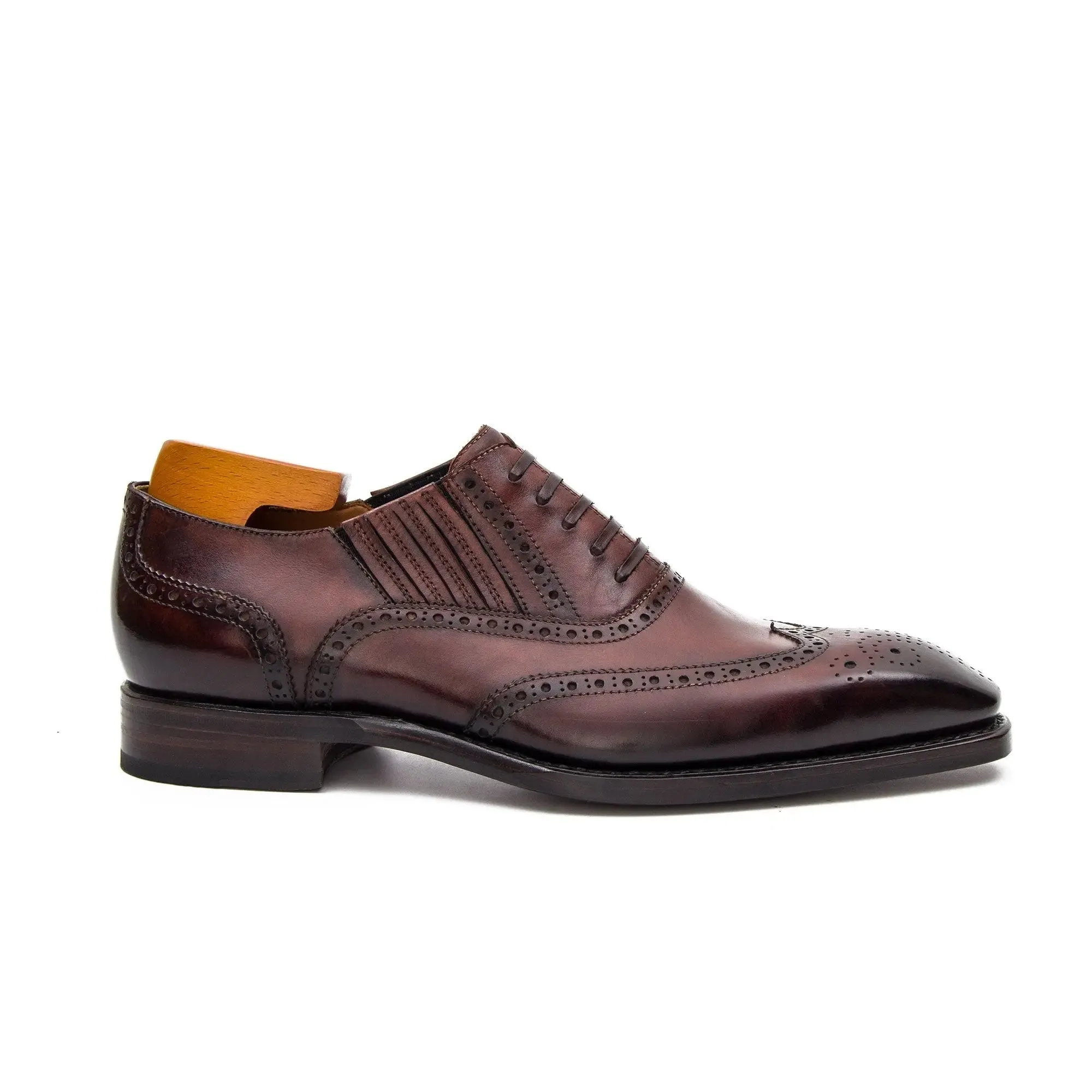 Goodyear Welted Brogue Oxford Shoes Coffee