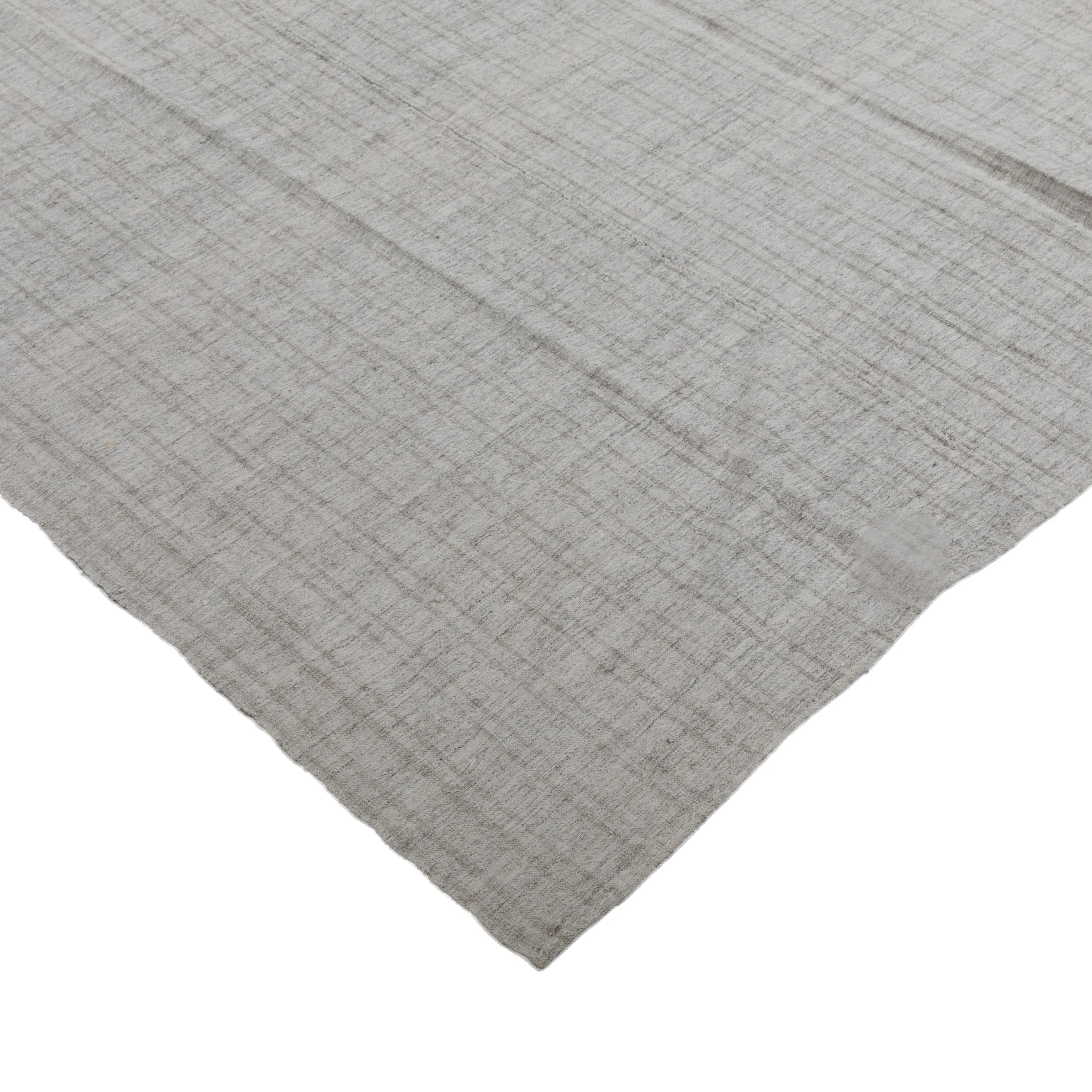 Grey Turkish Flatweave Wool Rug - 6'5" x 11'10"