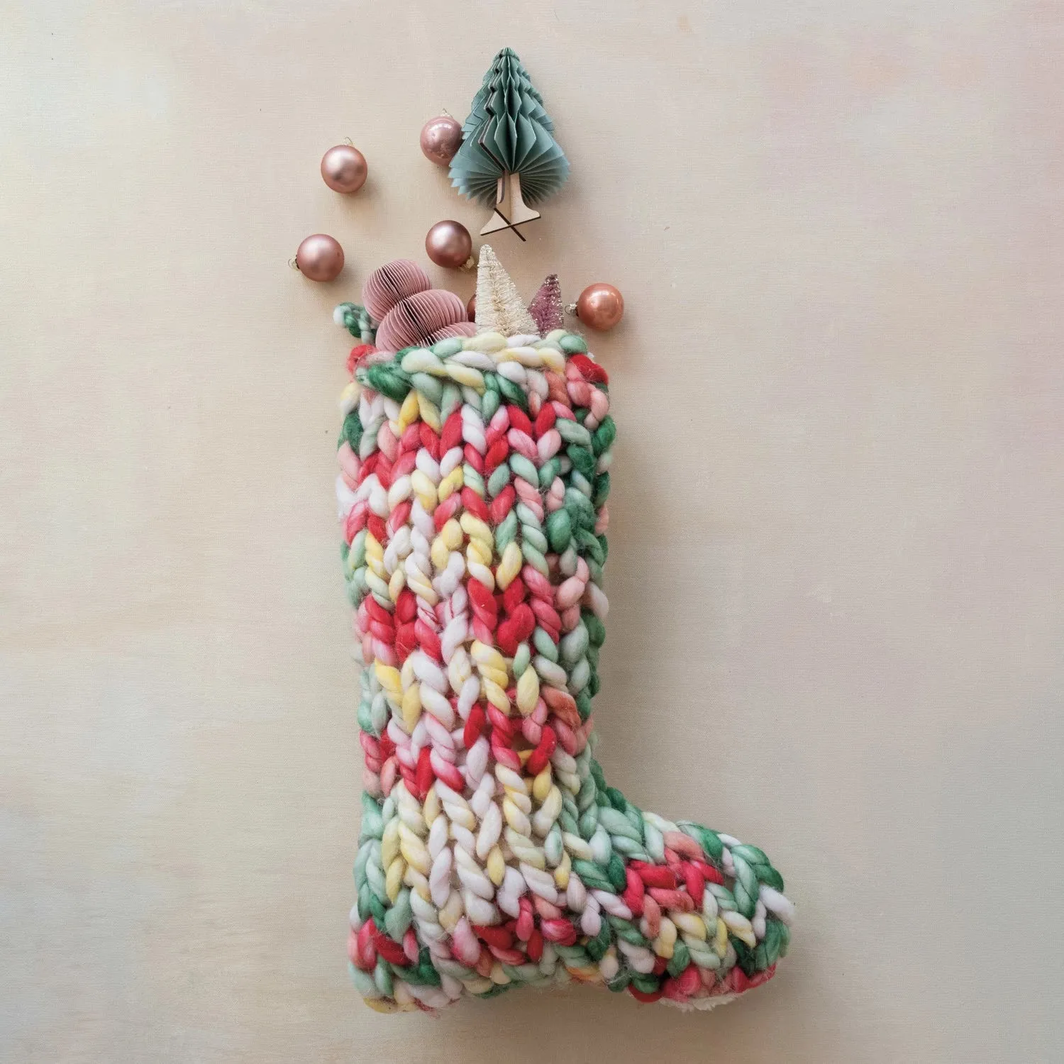 Hand-Woven Knit Stocking