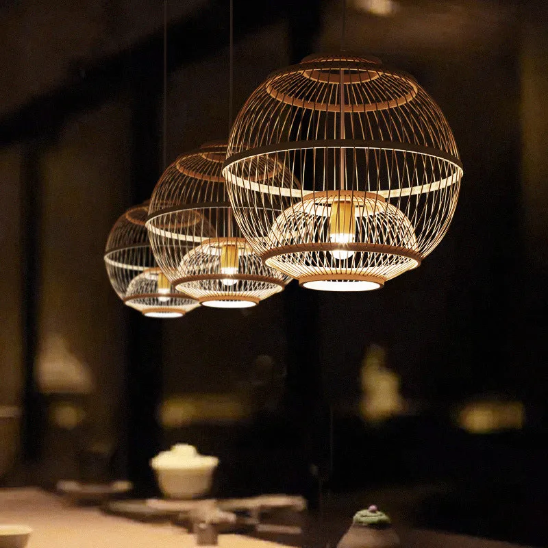 Hand-woven Rattan Chandelier