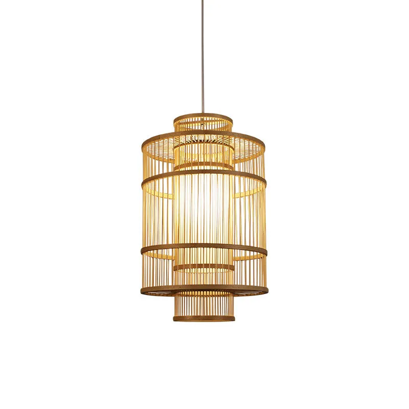 Hand-woven Rattan Chandelier