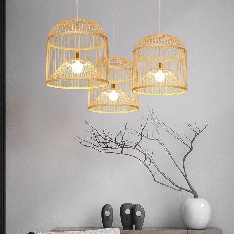 Hand-woven Rattan Chandelier