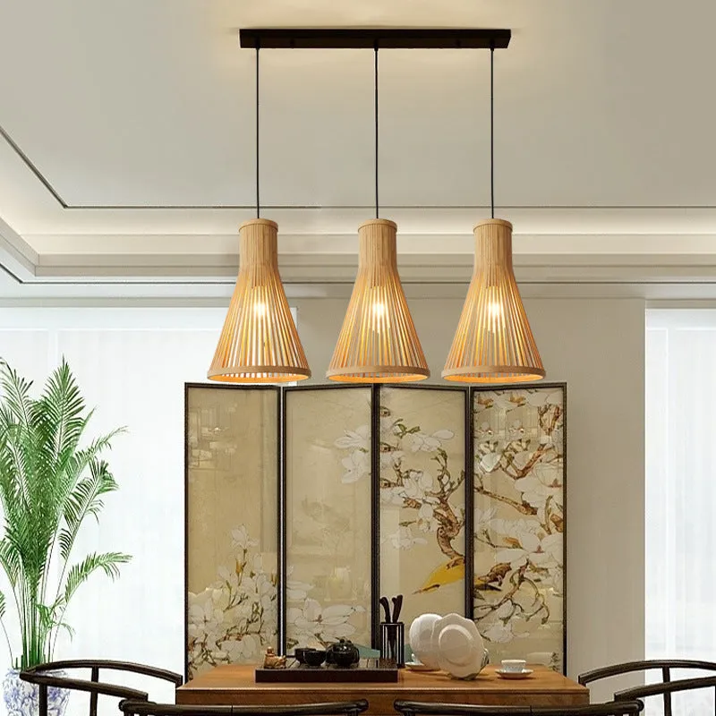 Hand-woven Rattan Chandelier