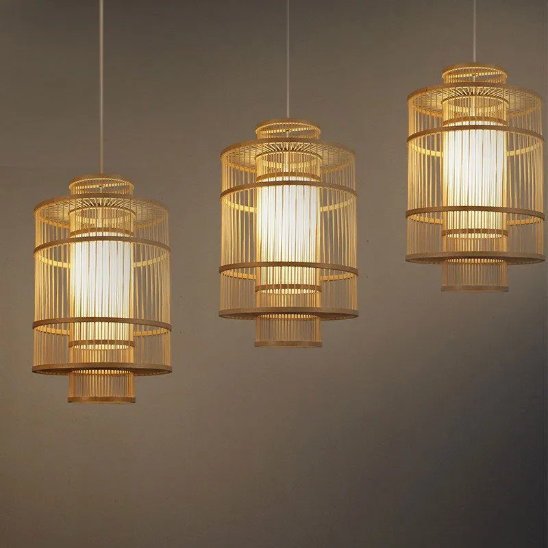 Hand-woven Rattan Chandelier