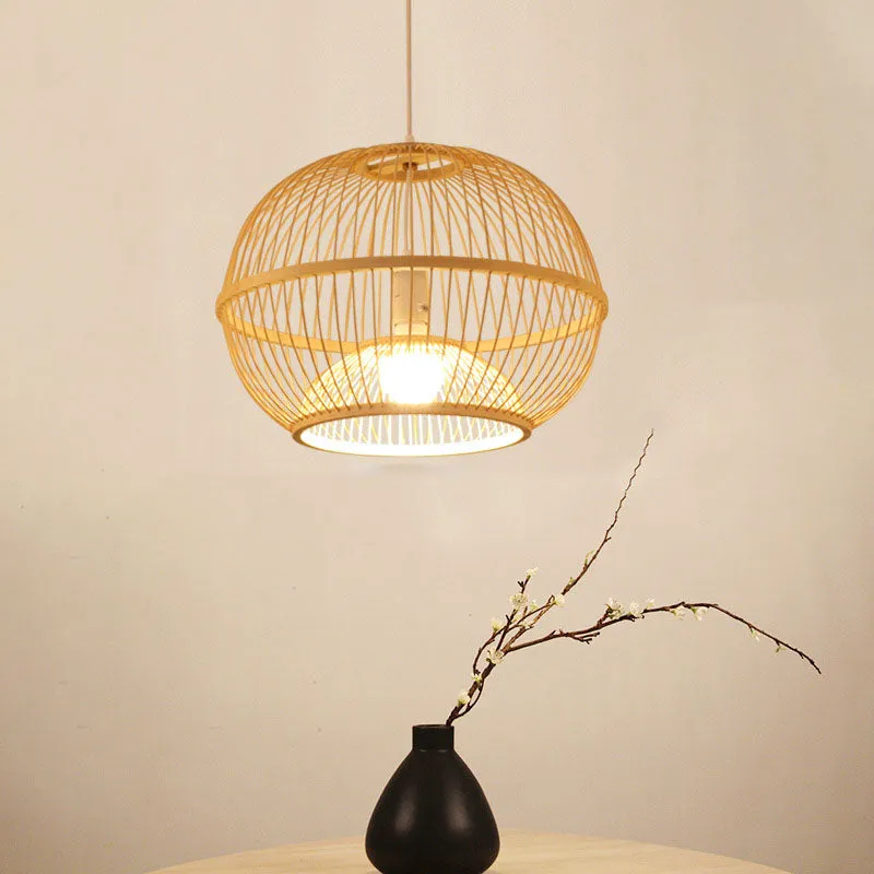 Hand-woven Rattan Chandelier