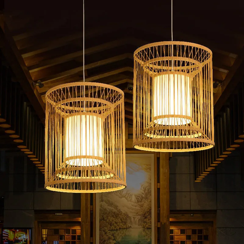 Hand-woven Rattan Chandelier