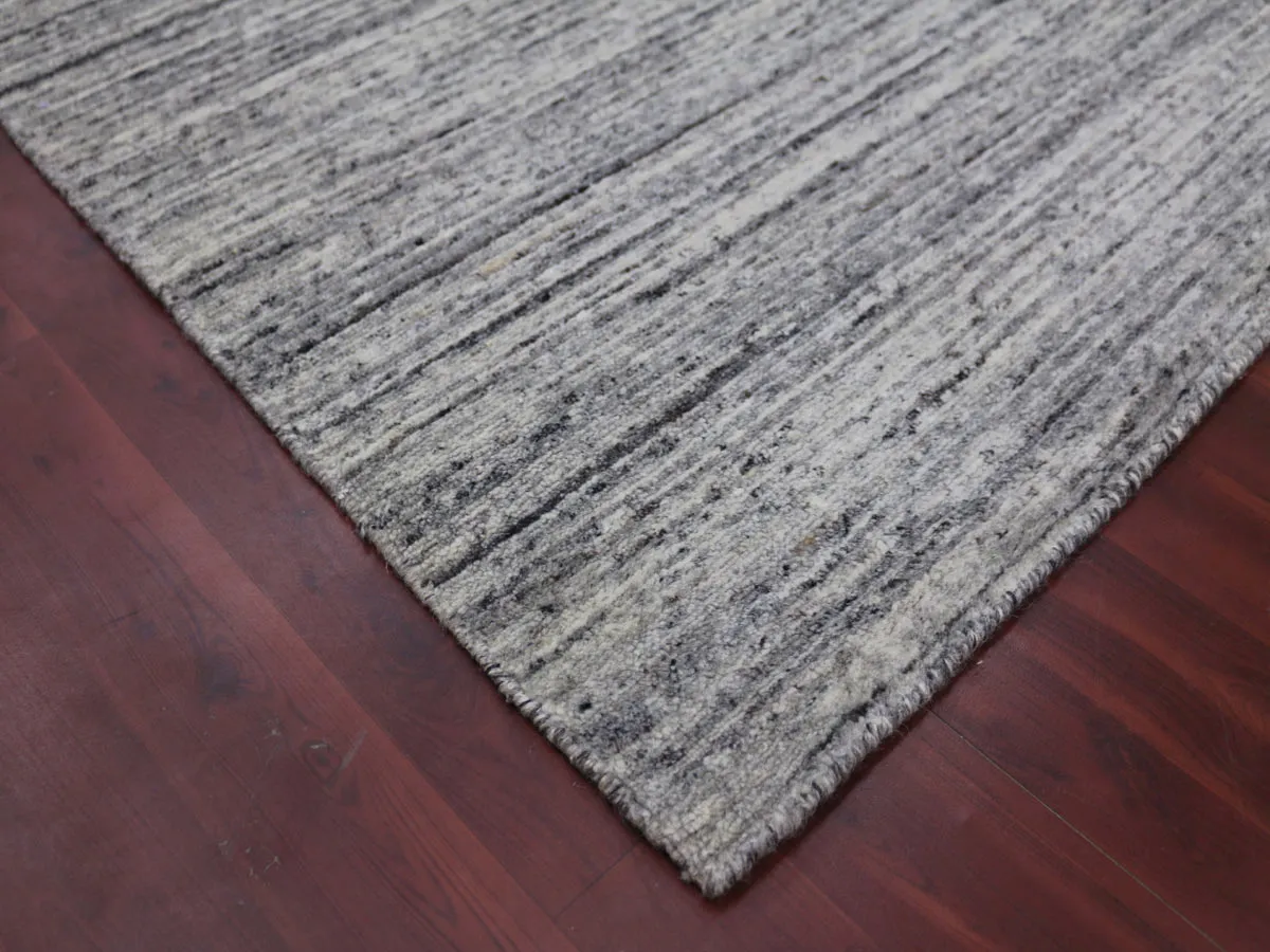 Heaven Modern Silver Hand-Woven Rug 12'x15'