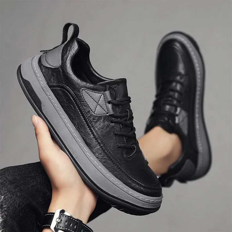 Hnzxzm Men's Shoes Fashion Luxury Casual Sneakers Comfort Sports Flats Male Footwear Versatile Leather Outdoor Daily Oxford Shoes