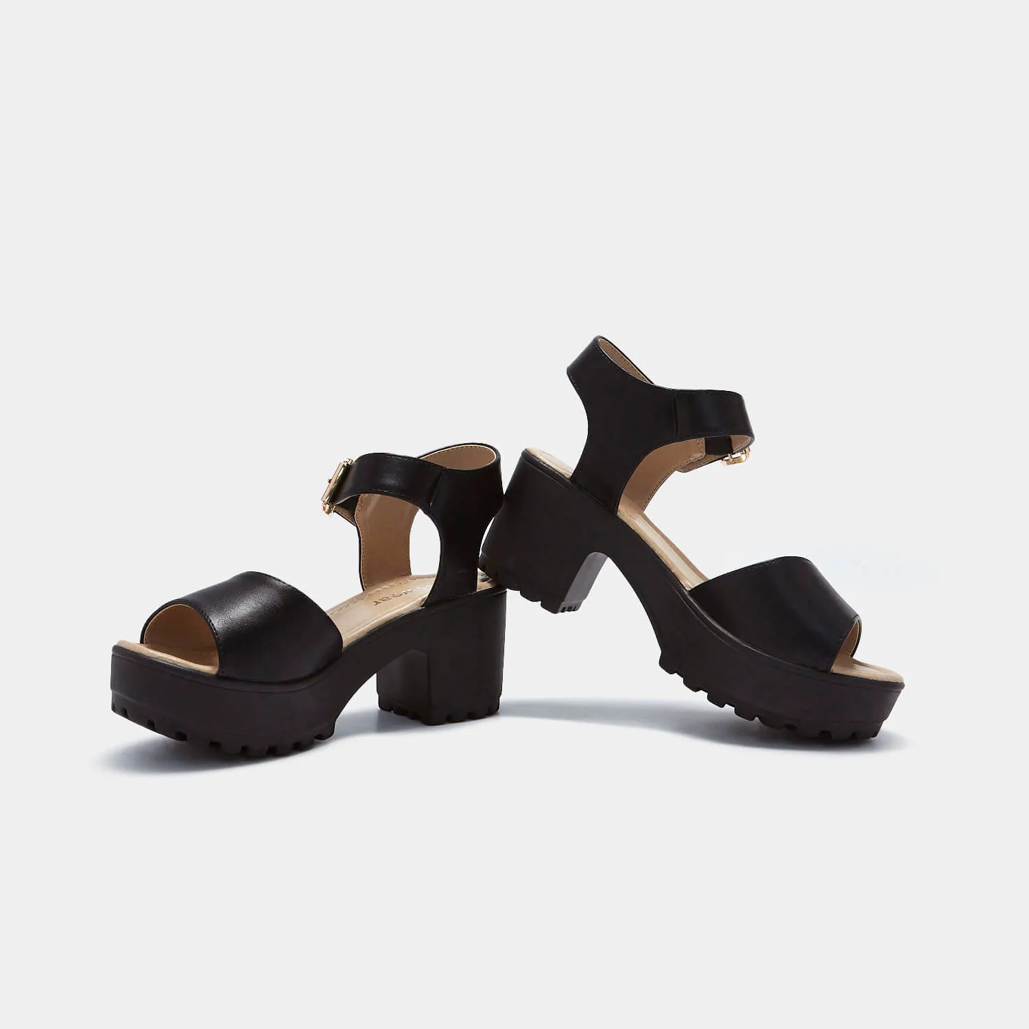 LOR Black Chunky Sandals