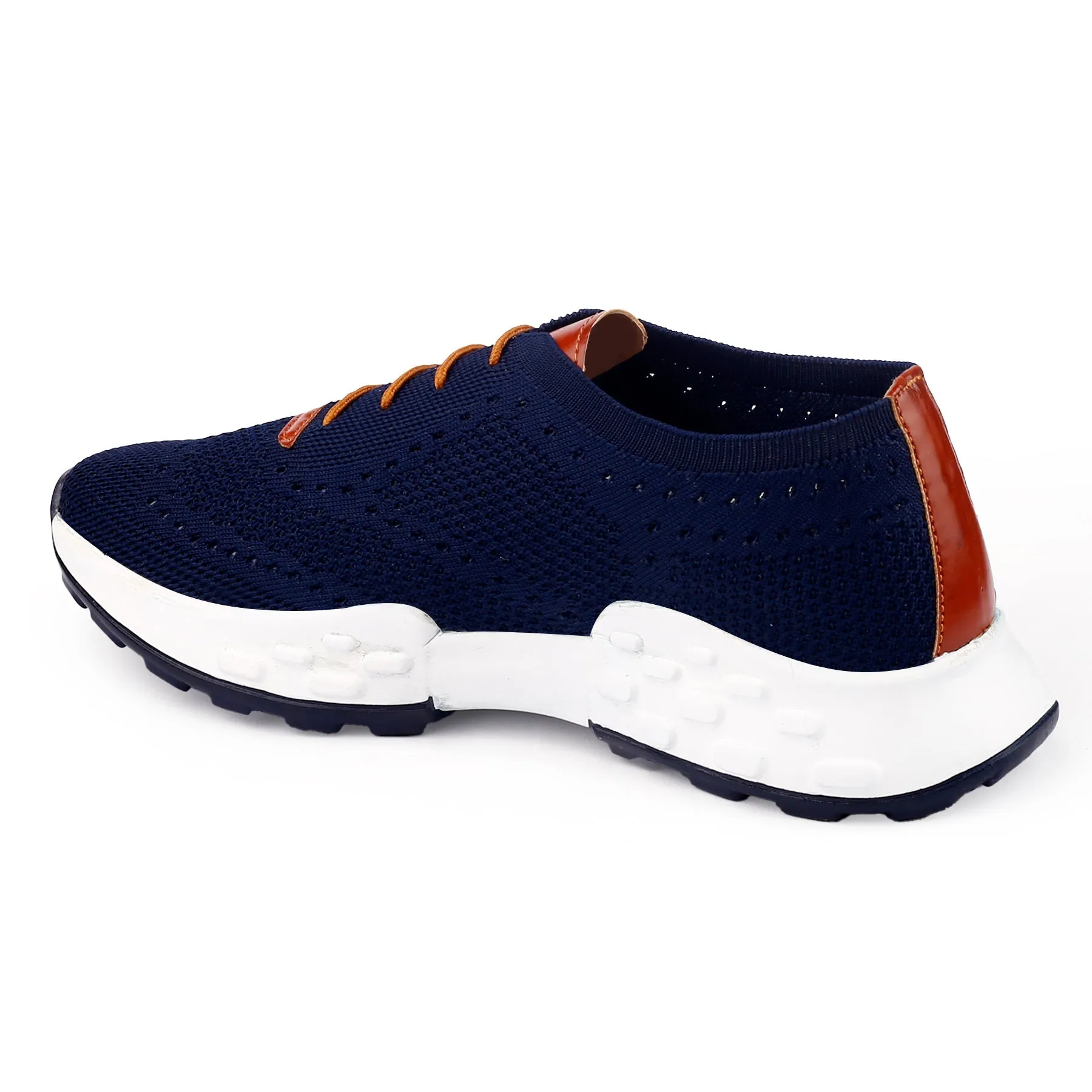 Men's Knitted Upper Casual Sports Lace-Up Running Shoes