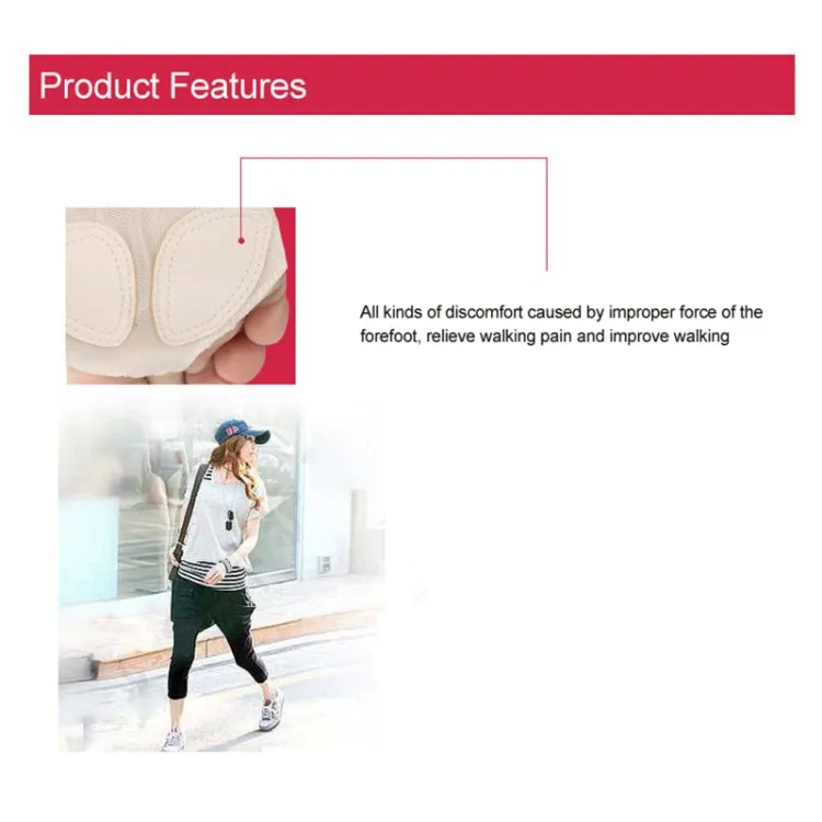 Professional Belly Ballet Dance Toe Pad Practice Shoes Forefoot Pads Socks Anti-slip Breathable Toe Socks Sleeve, Size: XL(41-42 Yards)(Flesh Color)