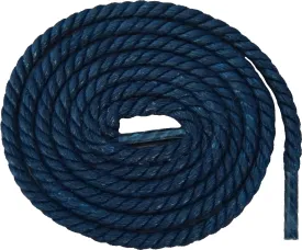 [Prussian Blue] - Round Waxed Braided Hemp Rope Style Shoelaces