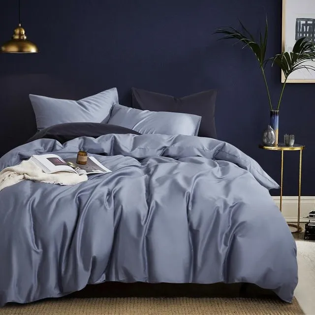 Pure Egyptian Cotton Solid Color Duvet Cover Set