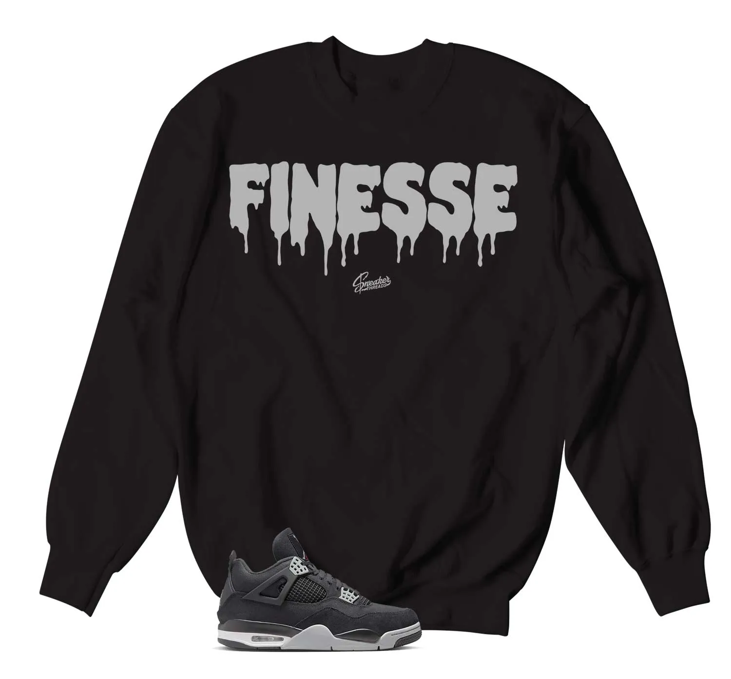 Retro 4 Black Canvas Finesse Sweater