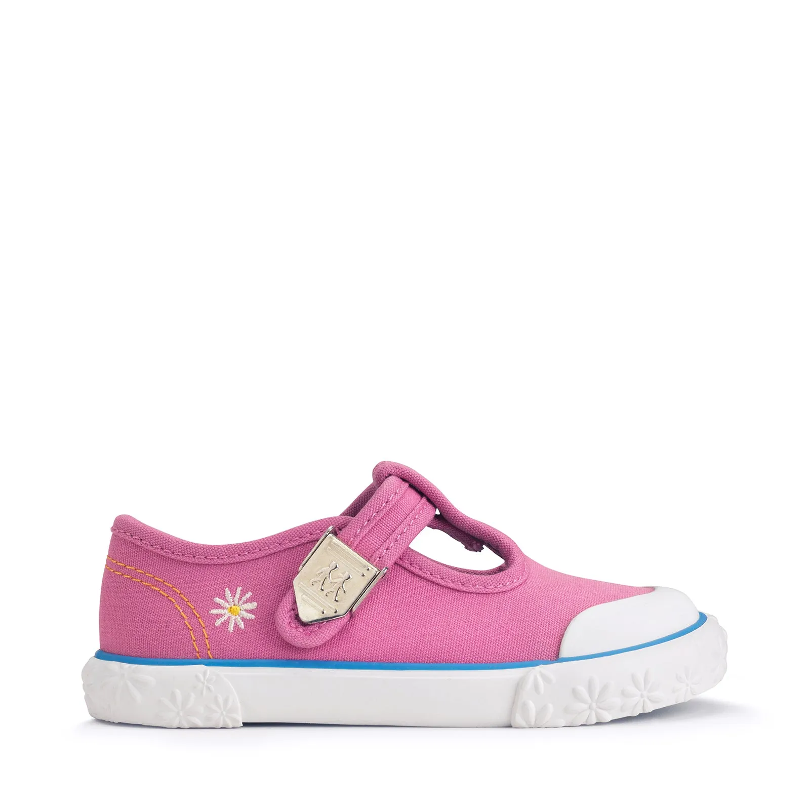 Start Rite Anchor Girls Pink Canvas T-Bar Shoe