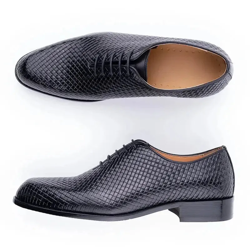 The Puntino - Animal print leather oxford shoes for men