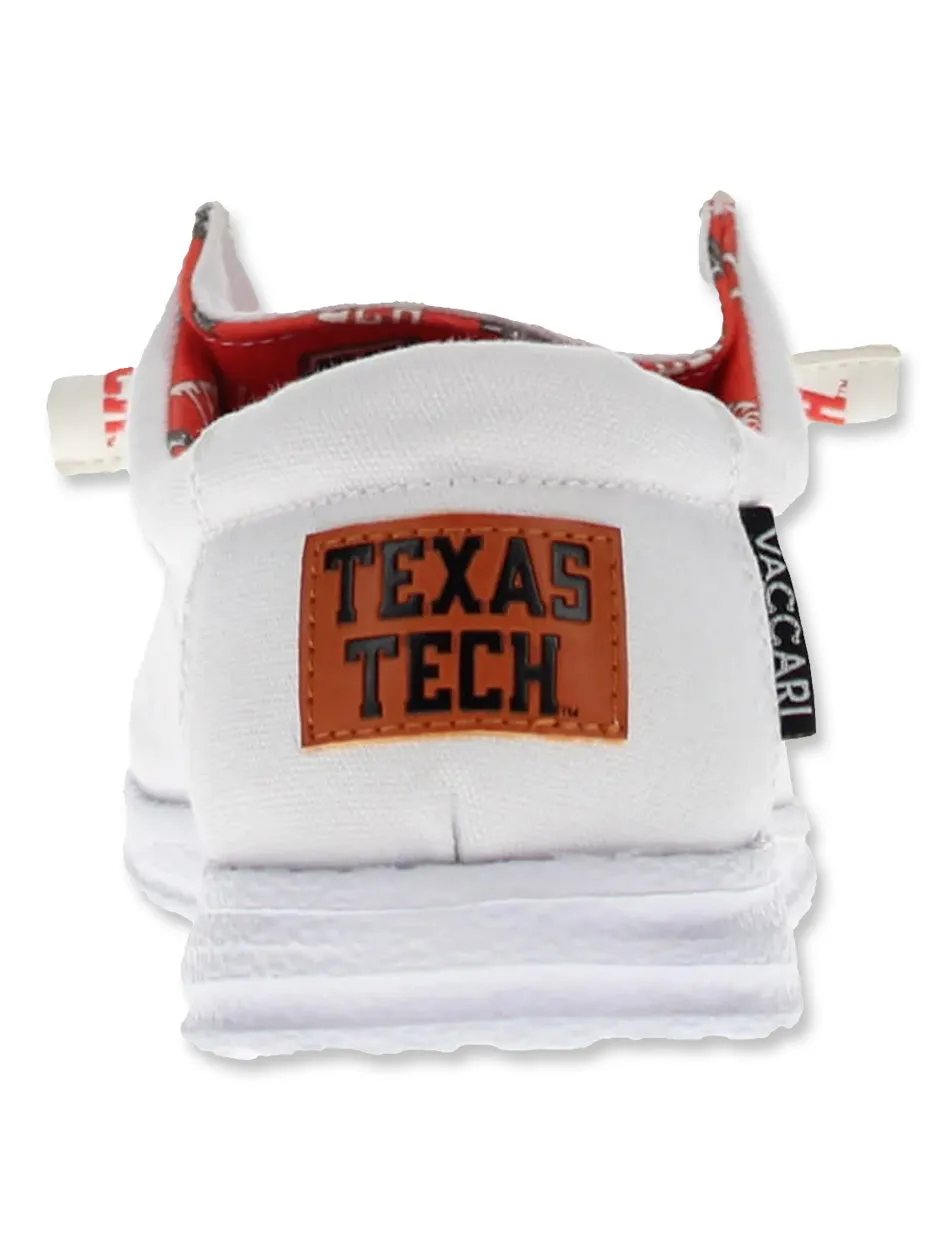 Vaccari Texas Tech "Kate" White Canvas Shoe