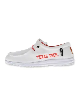 Vaccari Texas Tech "Kate" White Canvas Shoe