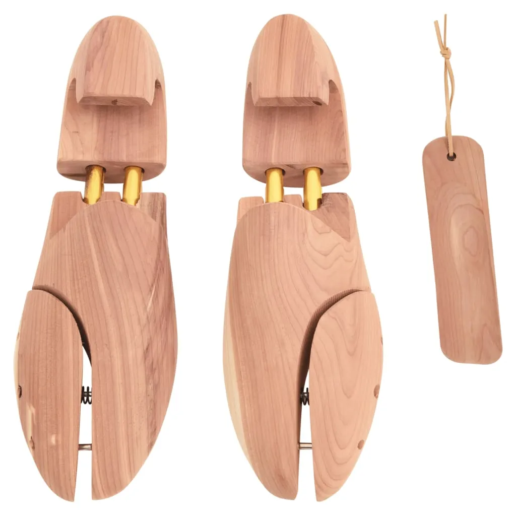 vidaXL Shoe Stretcher with Shoe Horn EU 38-39 Solid Wood Cedar