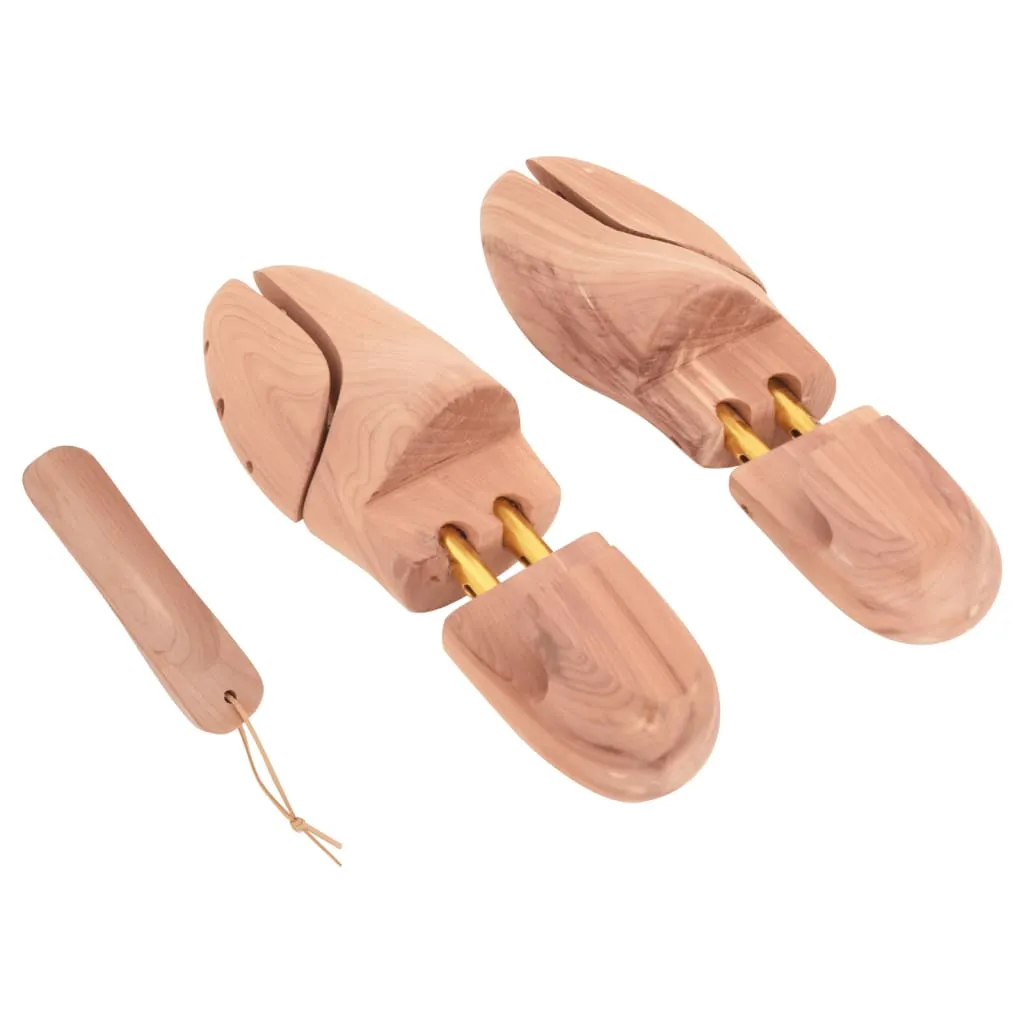 vidaXL Shoe Stretcher with Shoe Horn EU 38-39 Solid Wood Cedar