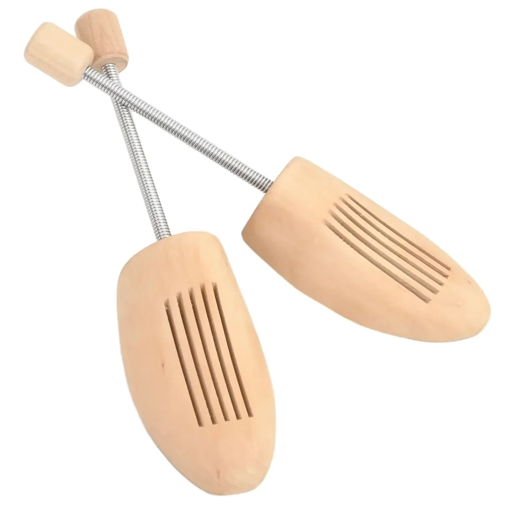 vidaXL Shoe Trees 2 Pairs EU 35-38 Solid Wood Lotus