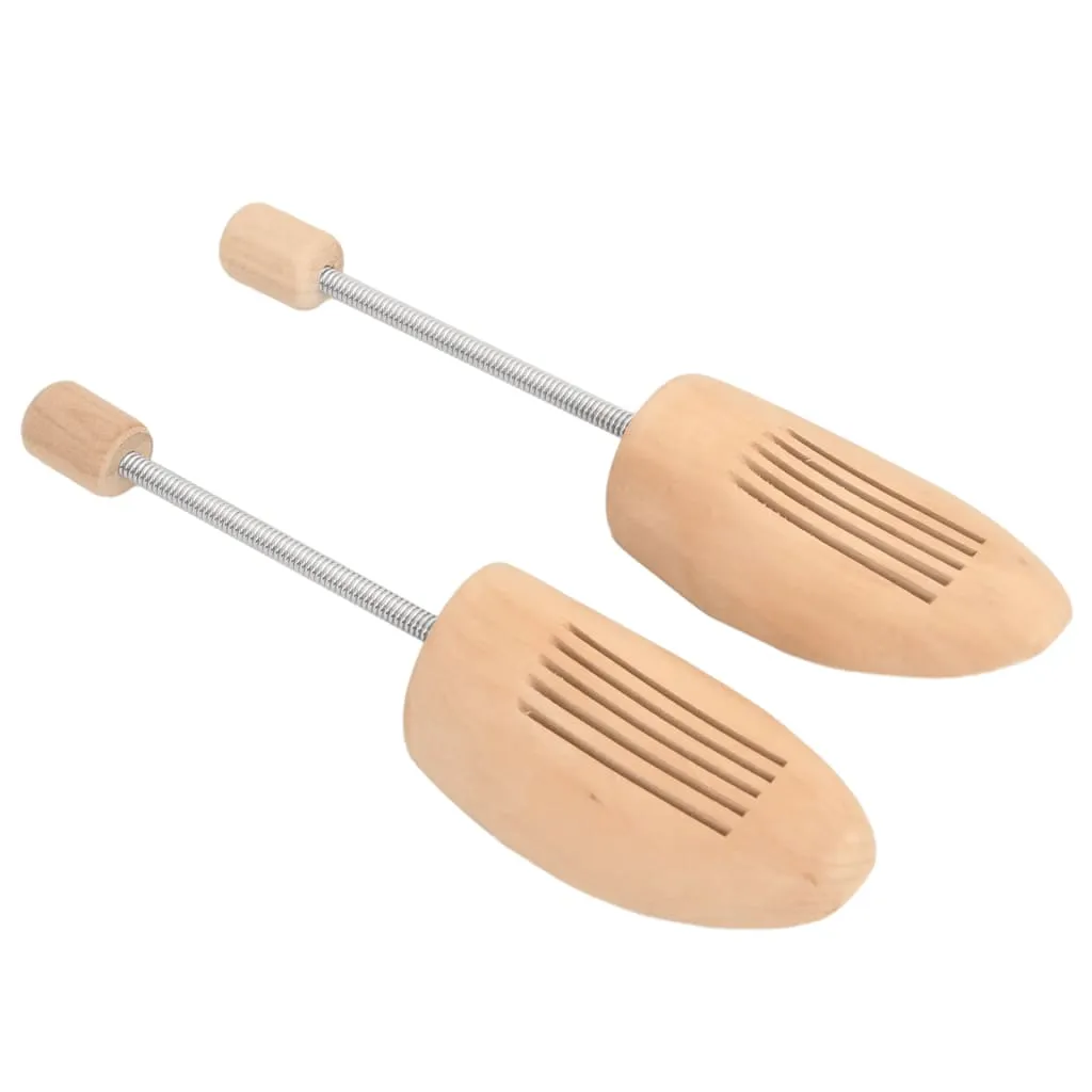 vidaXL Shoe Trees 2 Pairs EU 35-38 Solid Wood Lotus