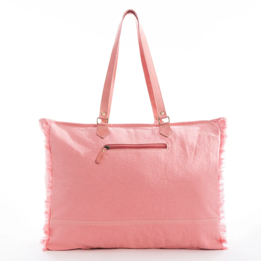 Wagon Trails Weekender Bag in Pink