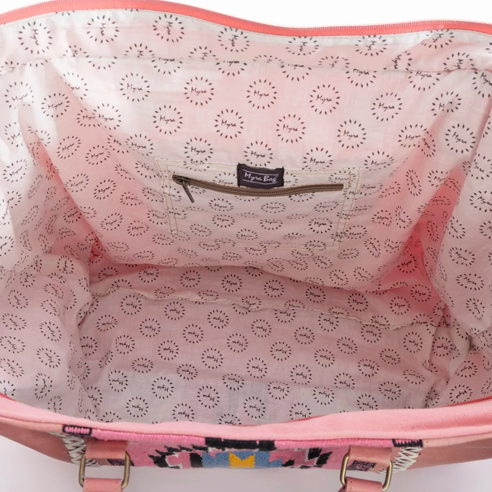 Wagon Trails Weekender Bag in Pink