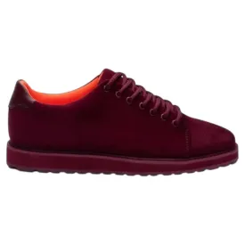 Wine Men's Suede lace-up Oxford Sneaker Casual Shoes